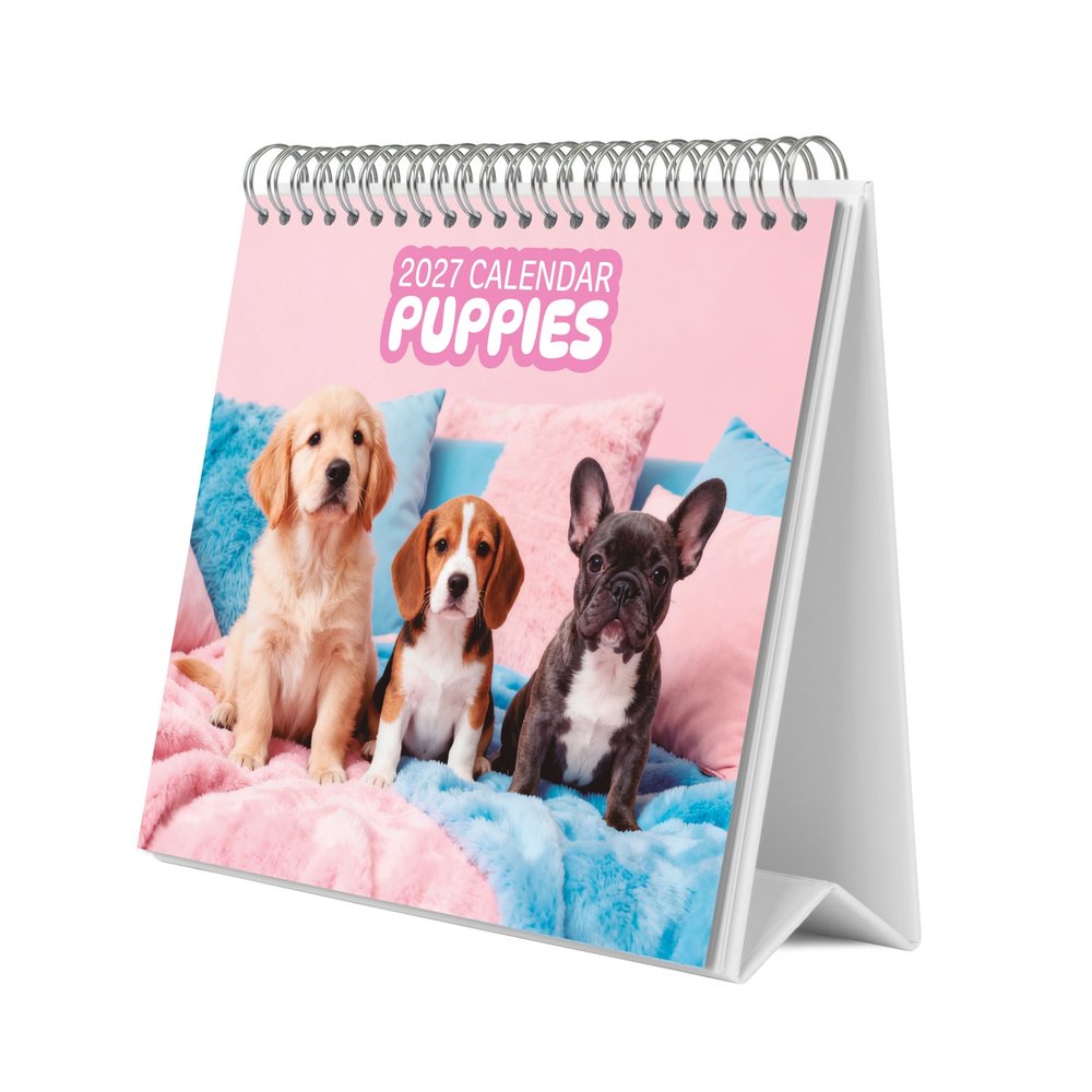 Grupo Erik - Puppies 2027 Schreibtischkalender - Mehrfarben